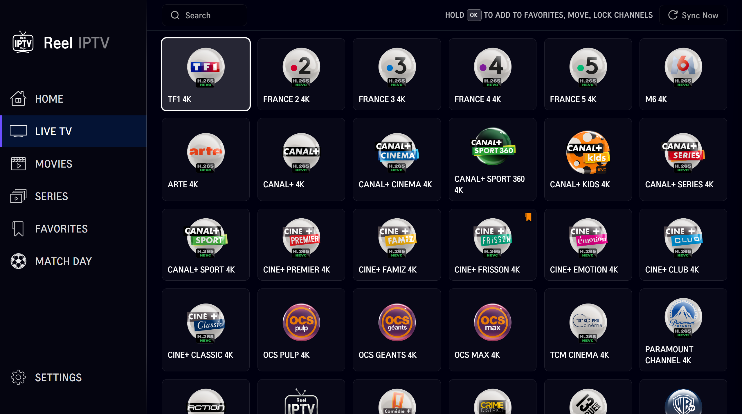 Live TV & EPG Guide
